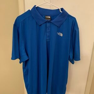The North face blue polo shirt